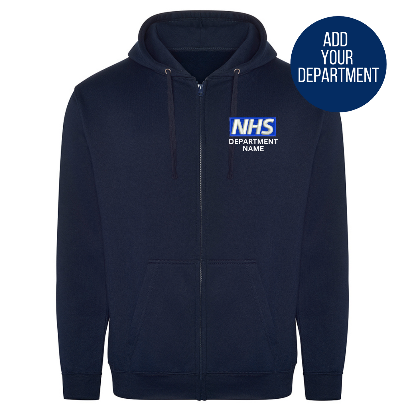 NHS Zip Hoodie - Custom Department or Hospital Name