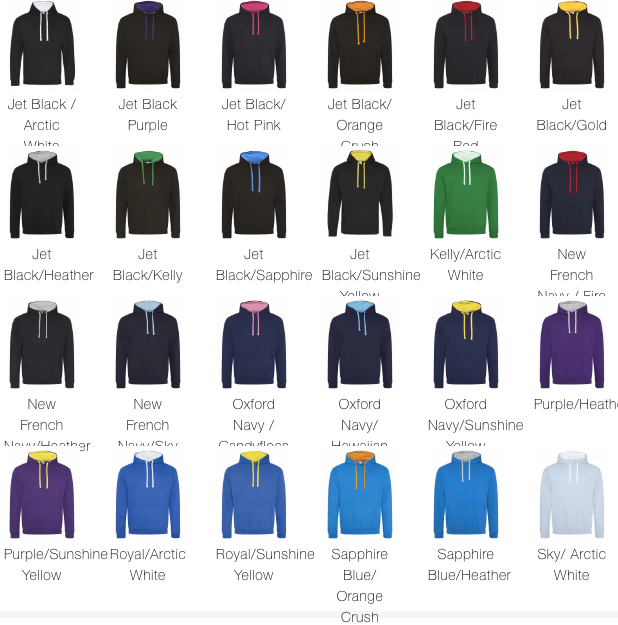 JUST HOODS BY AWDIS JH003 VARSITY HOODIE