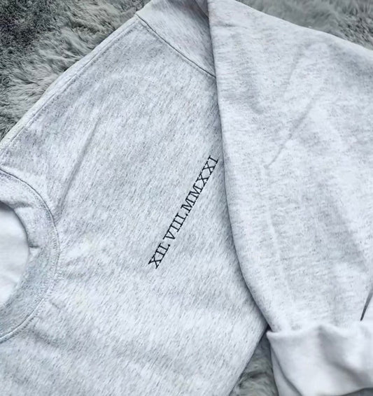 Personalised Roman numerals Sweatshirt